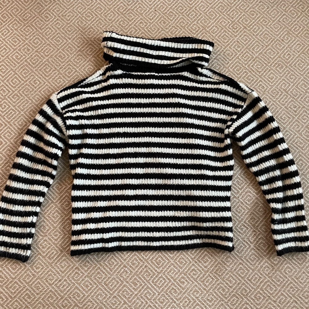 Stripped Turtleneck Sweater